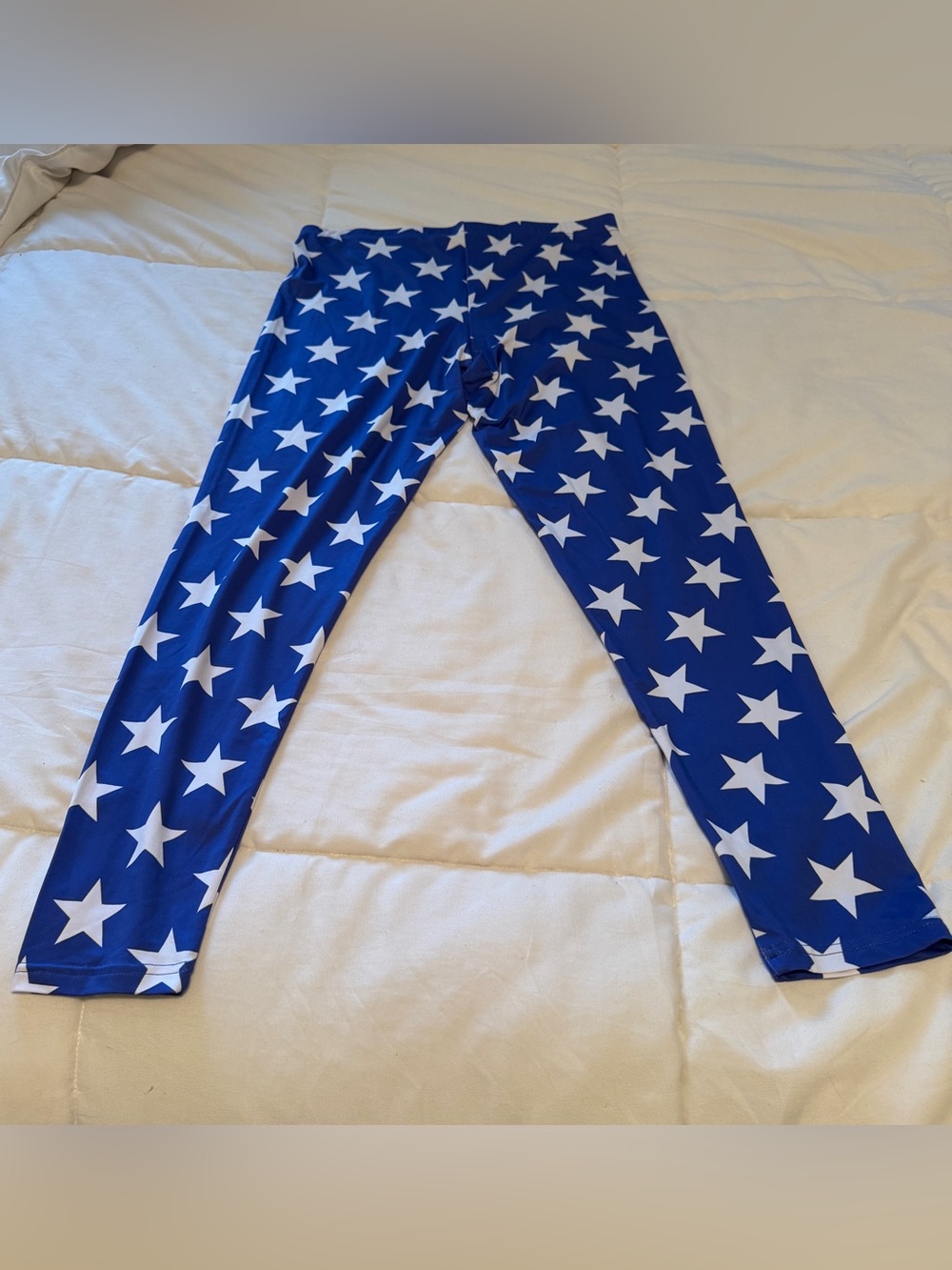 Women's Fashion Digital Print Blue Stars Spandex Stretchy Leggings XL - Picture 5 of 5